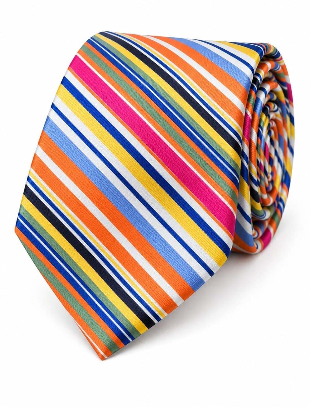 Vintage Tommy Hilfiger Tie 100% Silk Made in USA Multicolor Striped Necktie